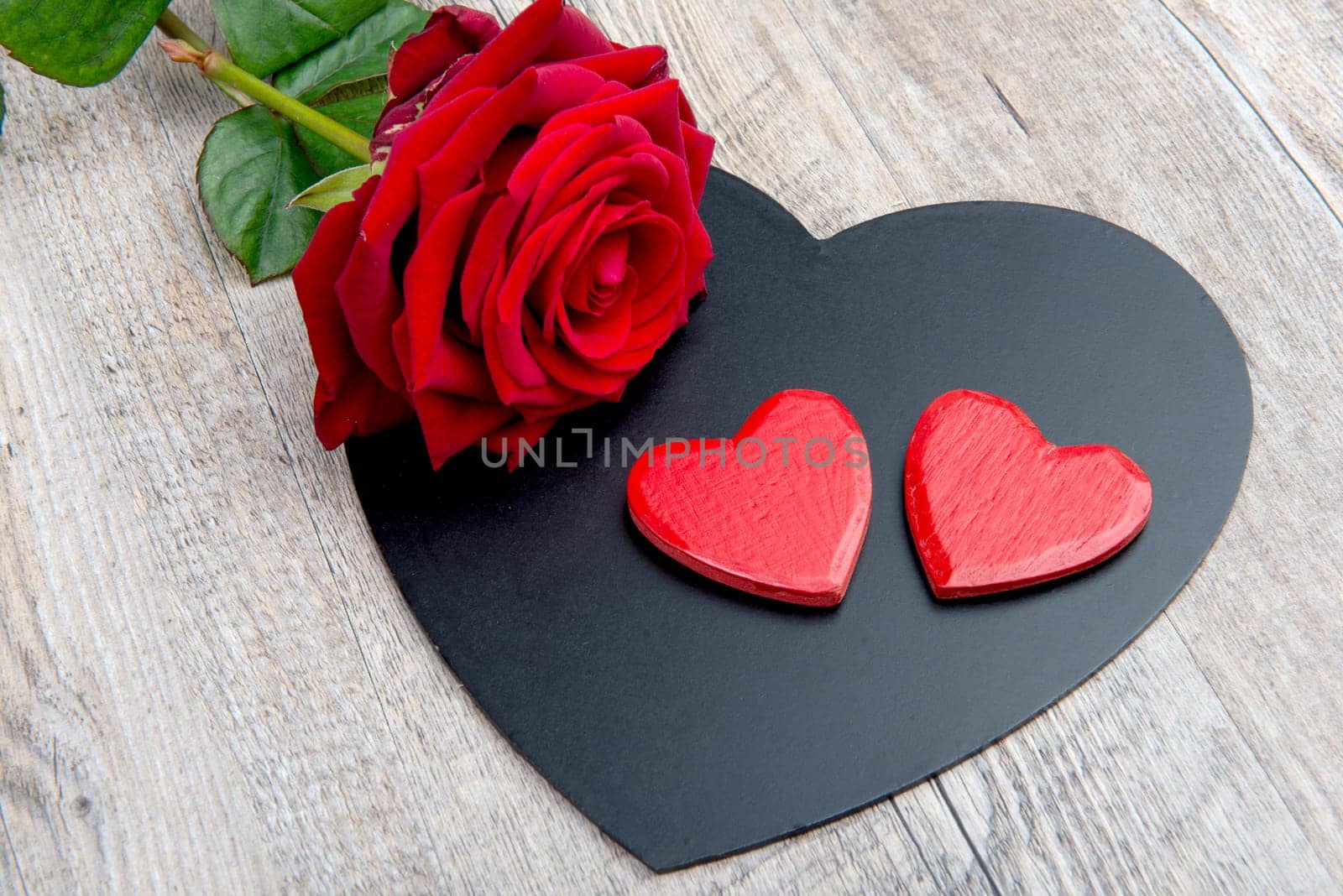 hearts and rose for the feast of  Valentine's day