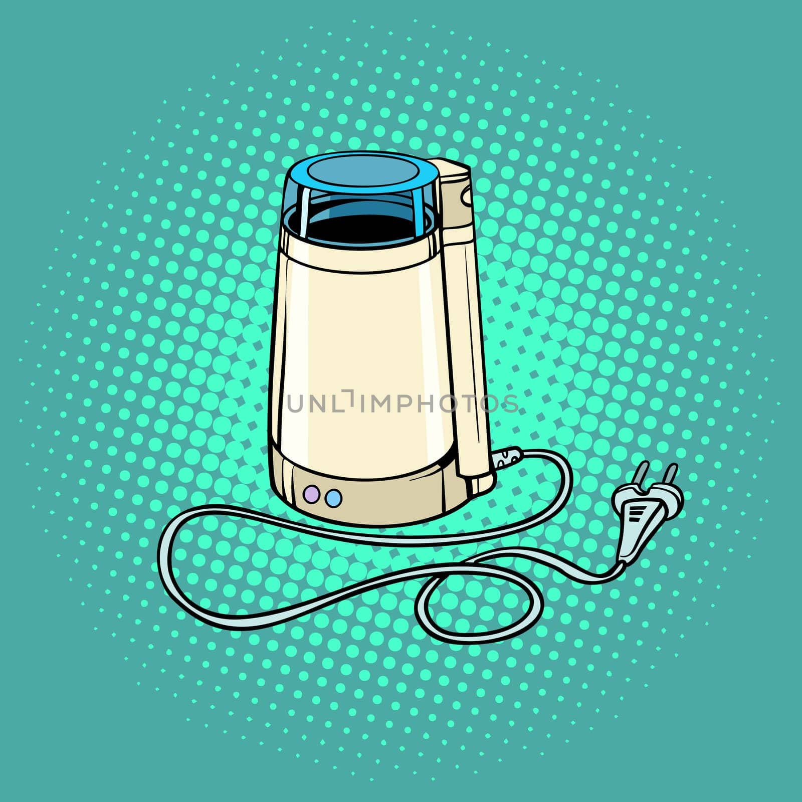electric coffee grinder mill. Pop art retro vector illustration vintage kitsch