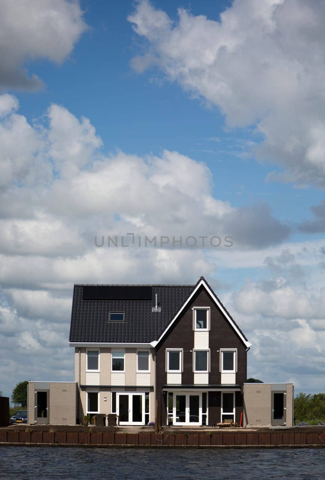 Housing development on the waterfont in Sneek, Friesland, the Netherlands.