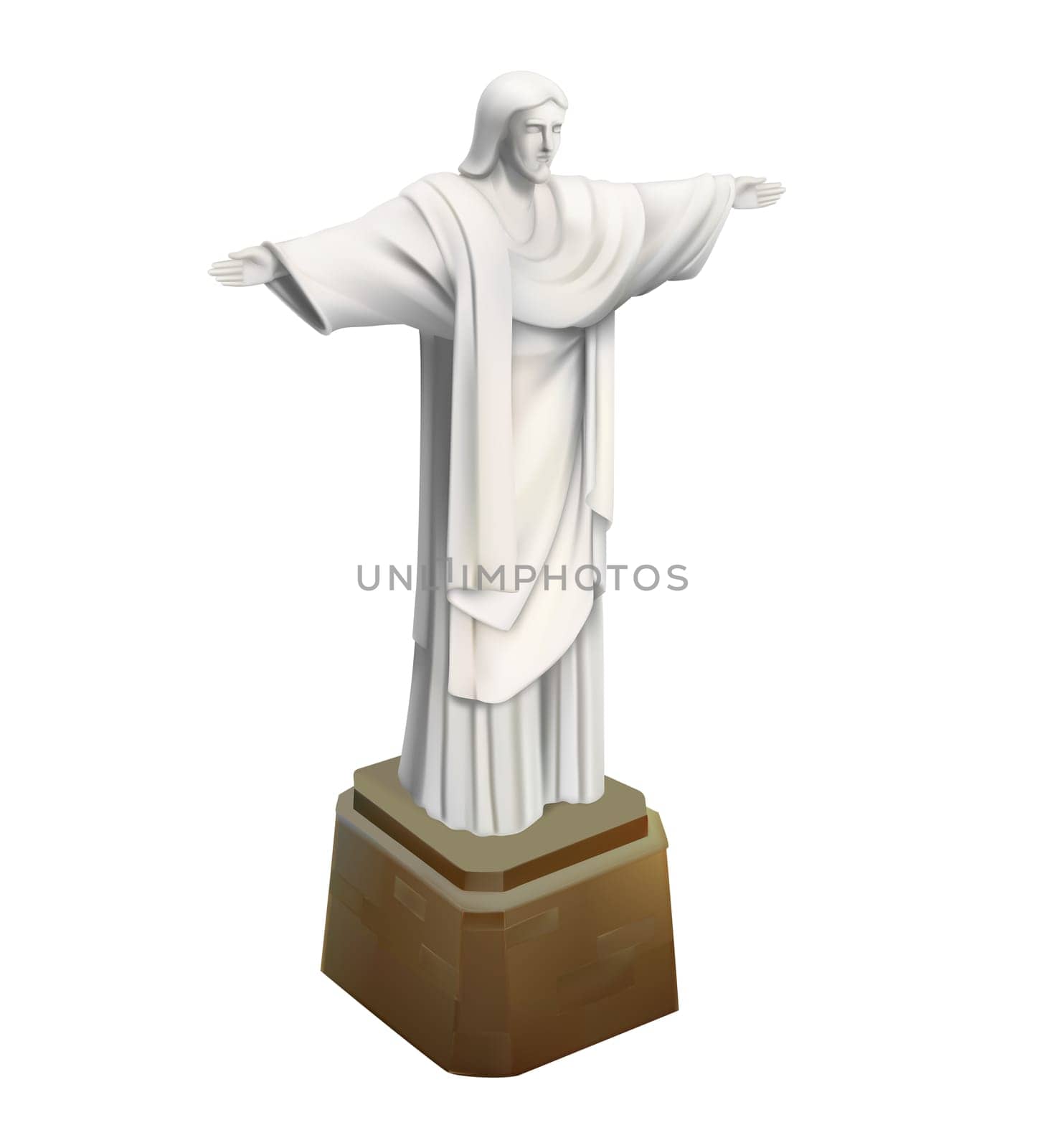 Brazil Christ the Redeemer Statue illustration