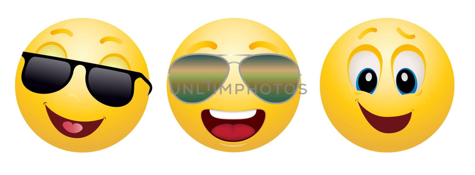smile sunglasses expression illustration yellow emoji