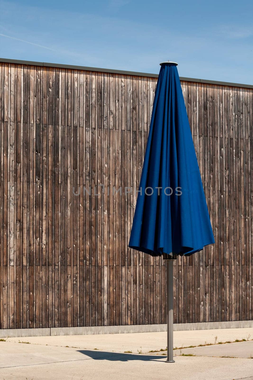 big blue Parasol outdoors