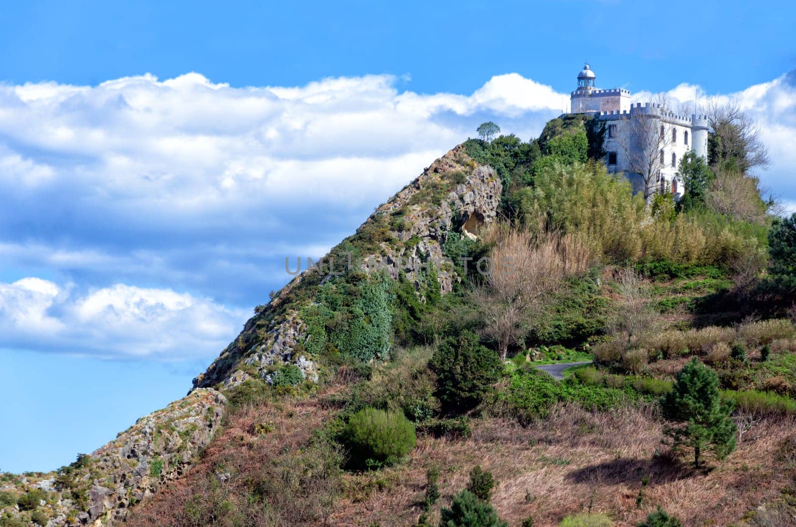 Old fort located in the hills named 'El Almirante' near San Sebastian, Spain