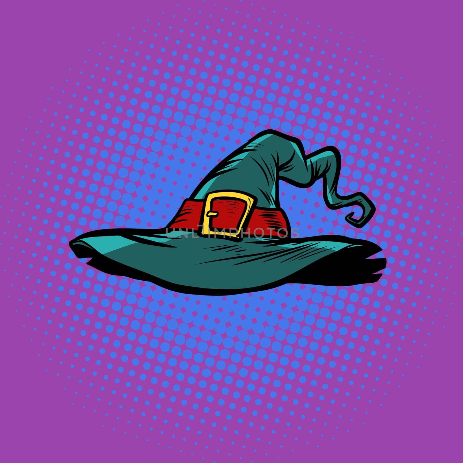 Halloween witch hat. Pop art retro vector illustration vintage kitsch