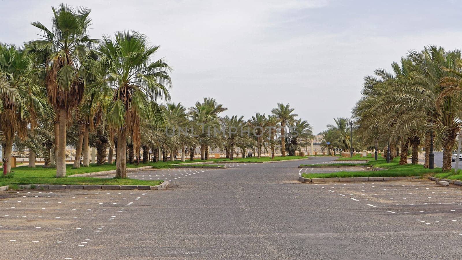 Empty parking lot during day in Kuwait