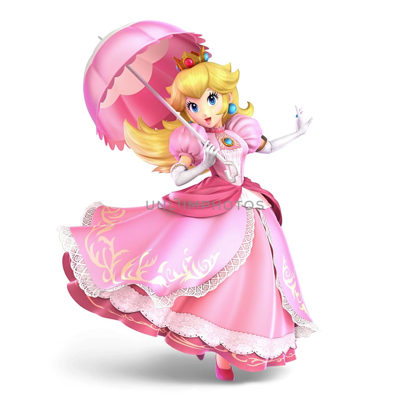 princess peach pink dress character video game illustration
