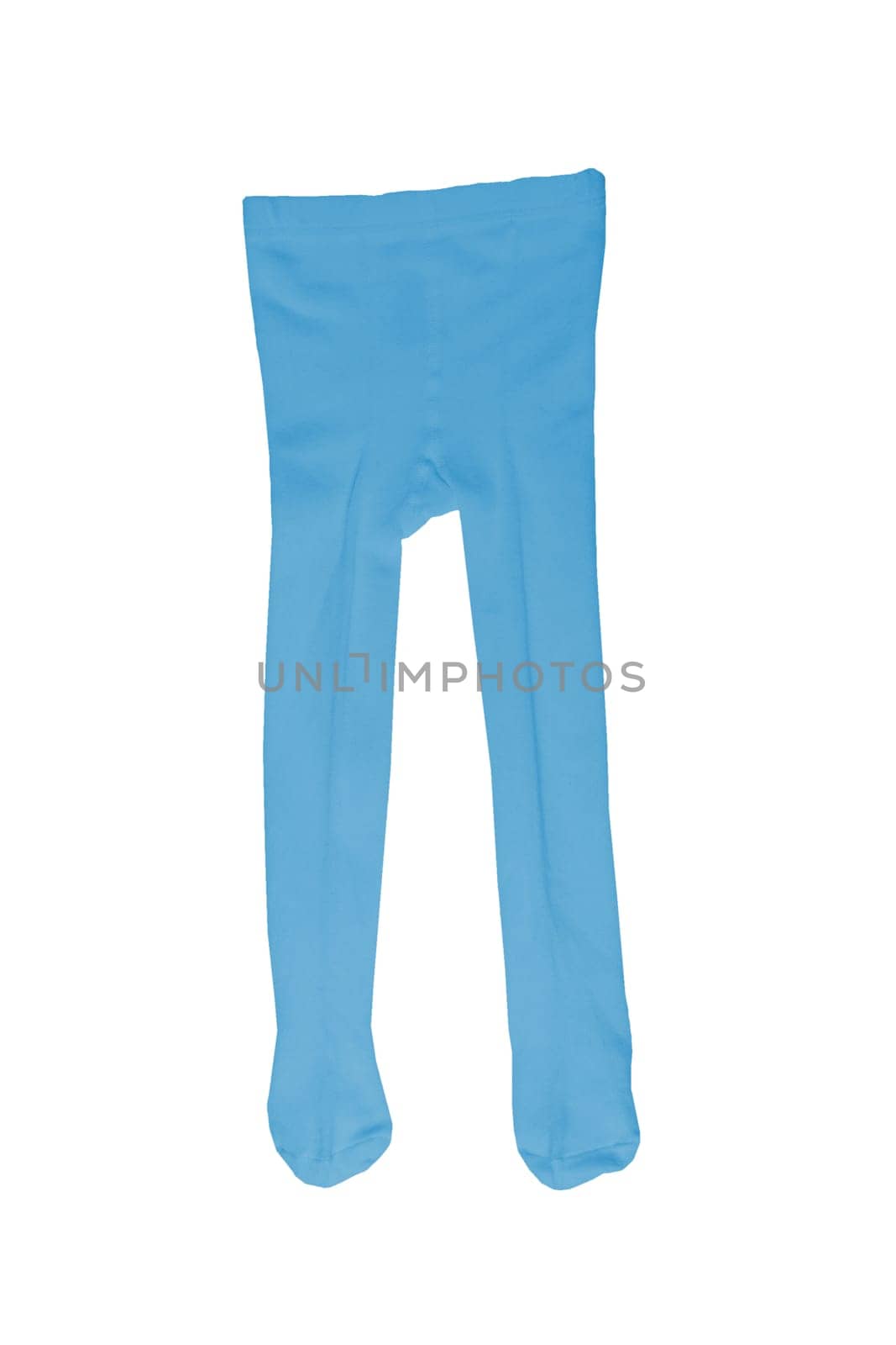 A blue tights for kids isolated on a white background. Children fashion.