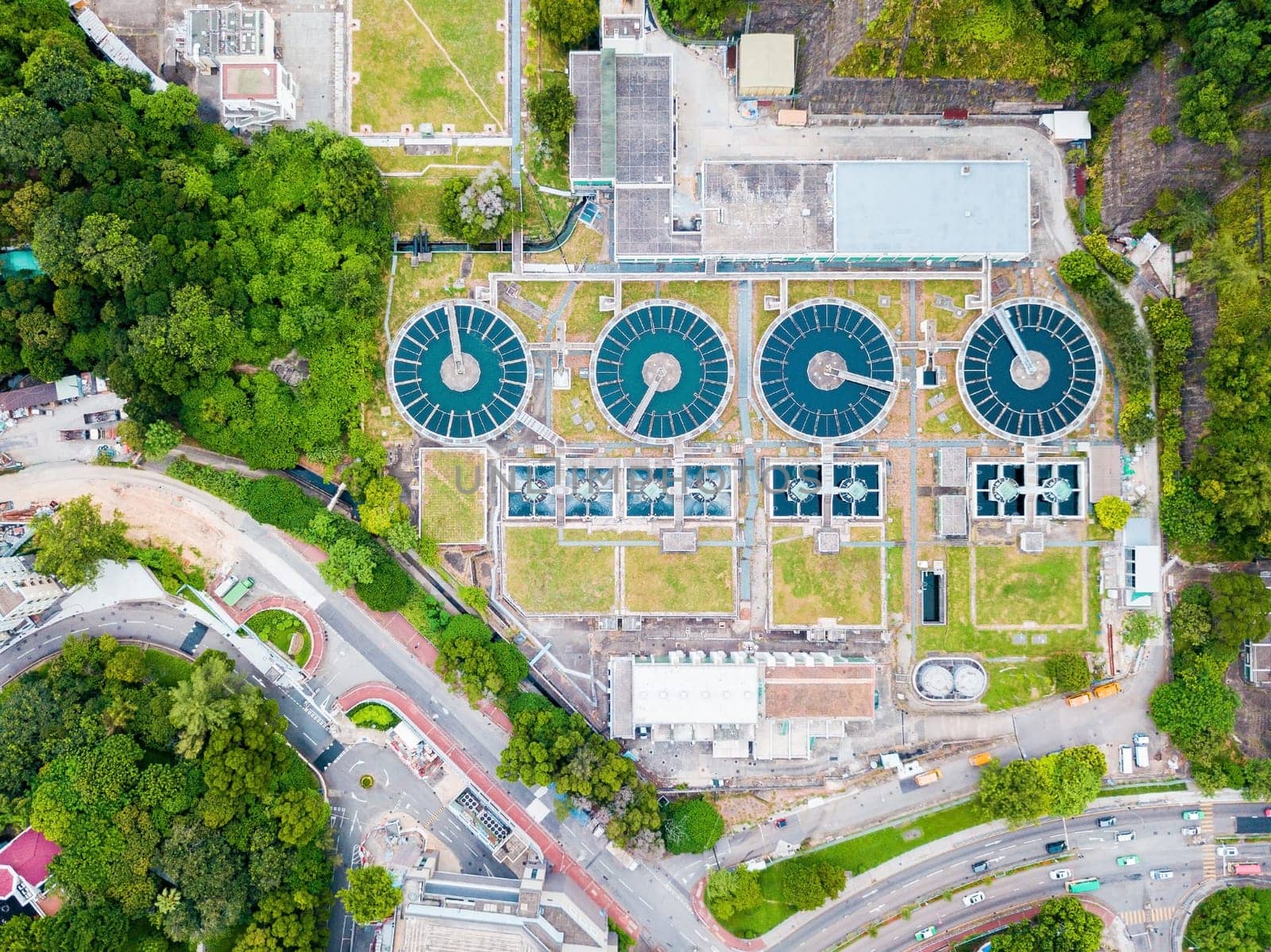 Small local sewage treatment in hong kong city outdoor