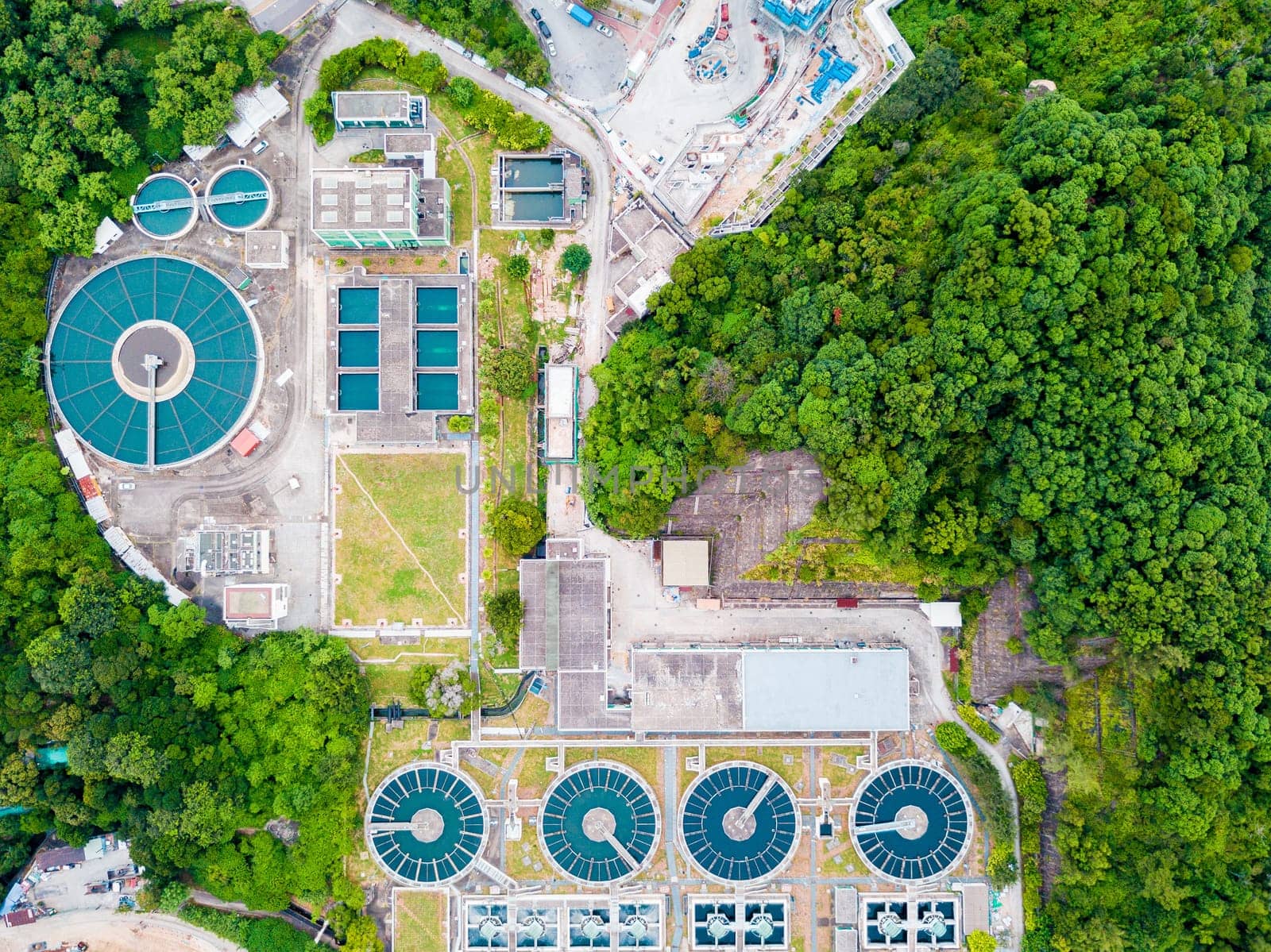 Small local sewage treatment in hong kong city outdoor