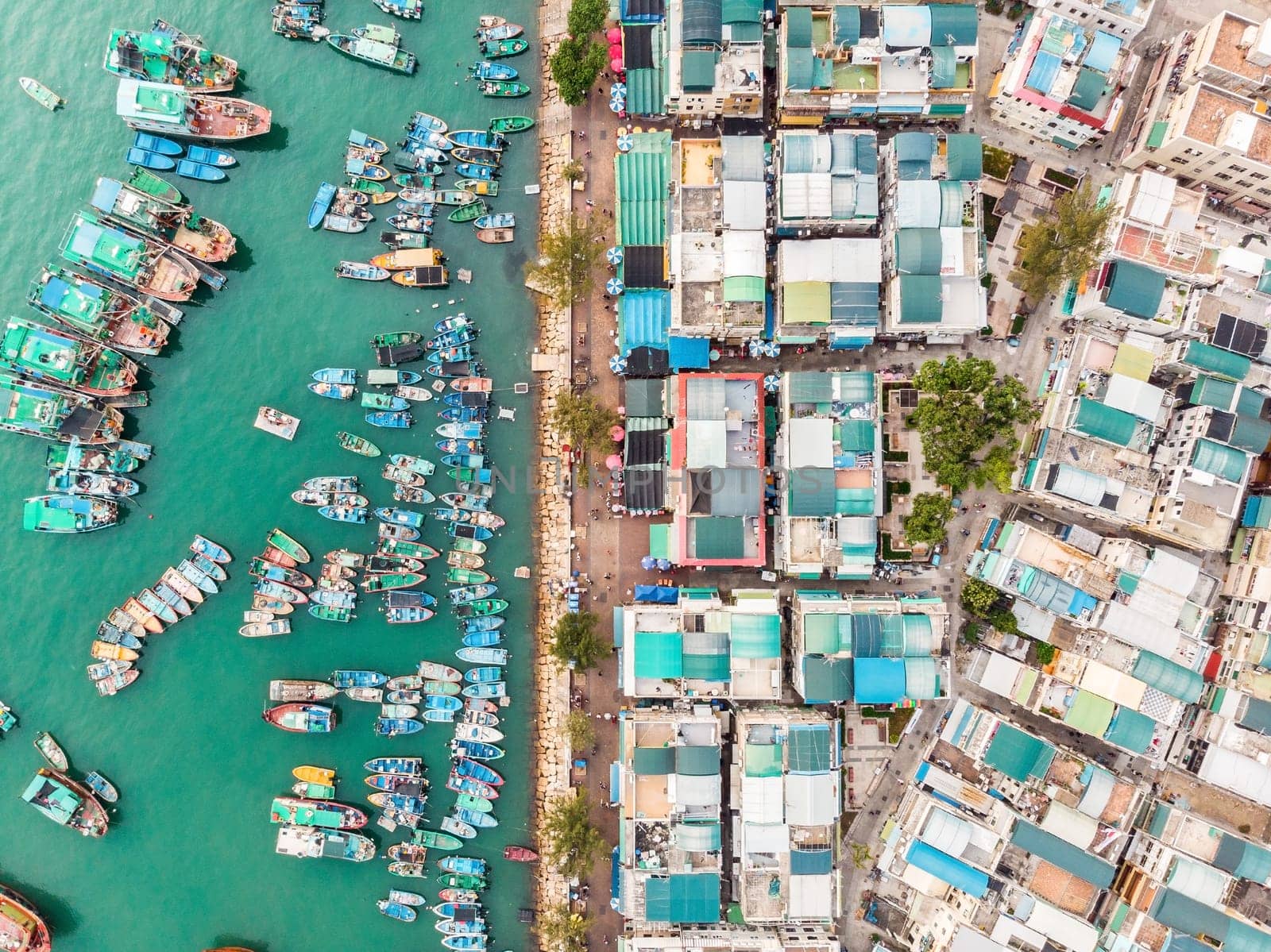 Cheung Chau Island Aerial Shot, Hong Kong