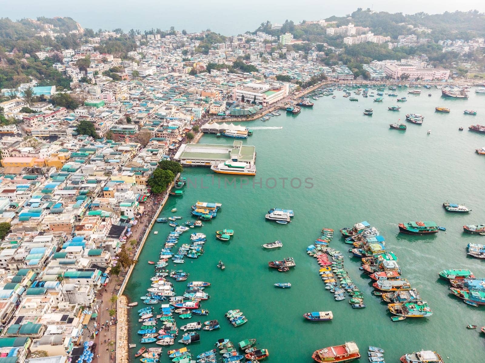 Cheung Chau Island Aerial Shot, Hong Kong