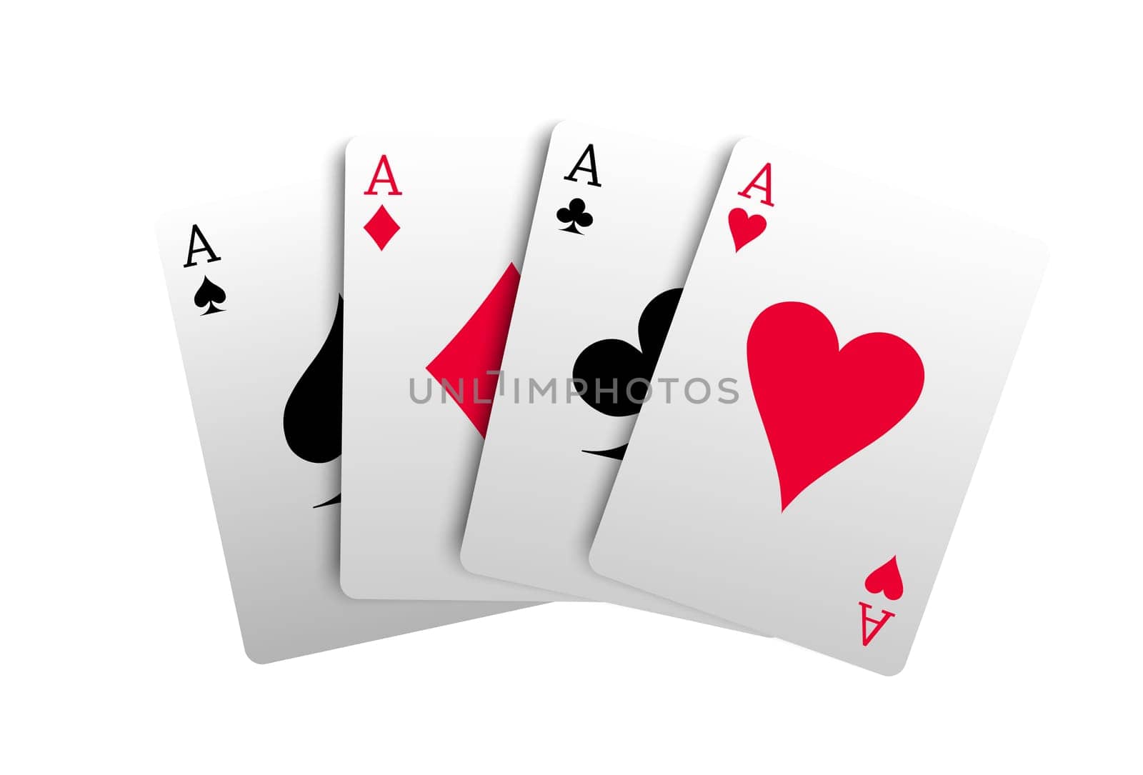 4 aces cards gambling luck casino play illustration