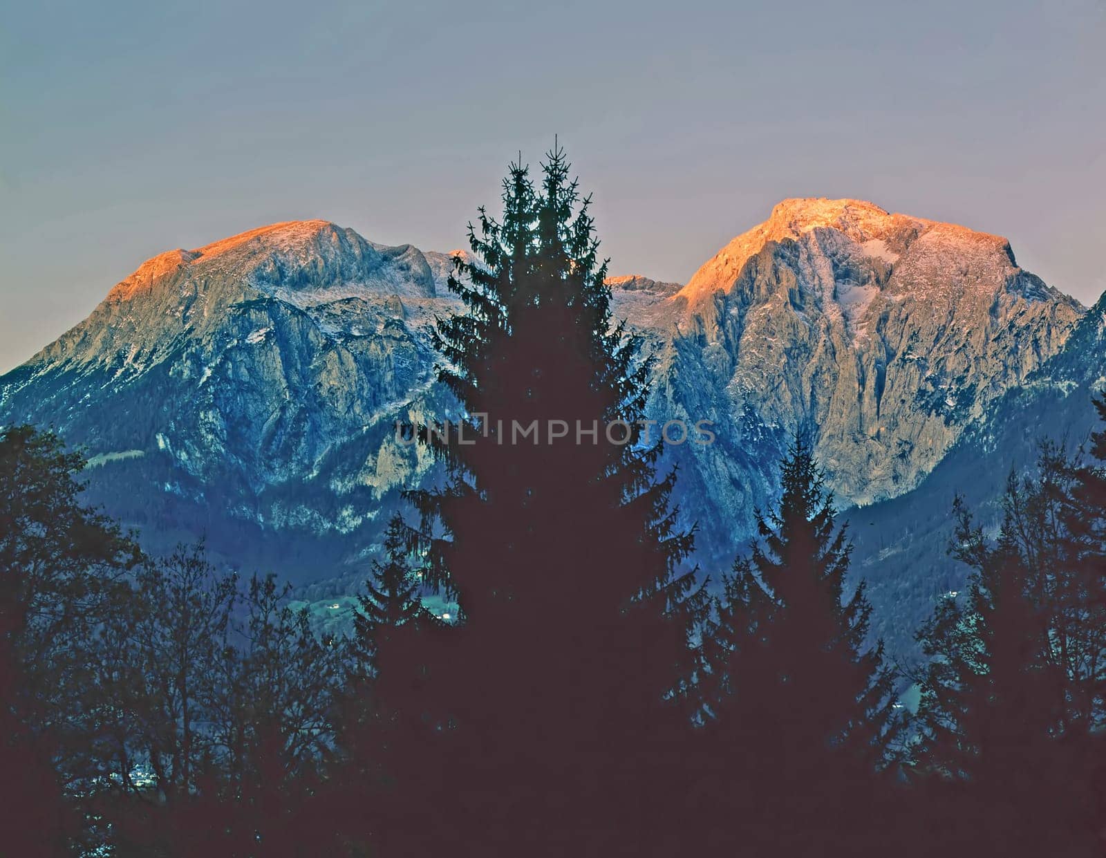 Mountains at sunset in Germany