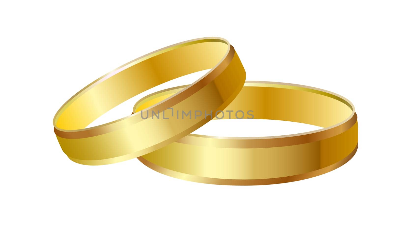 gold wedding rings married jewelry love illustration