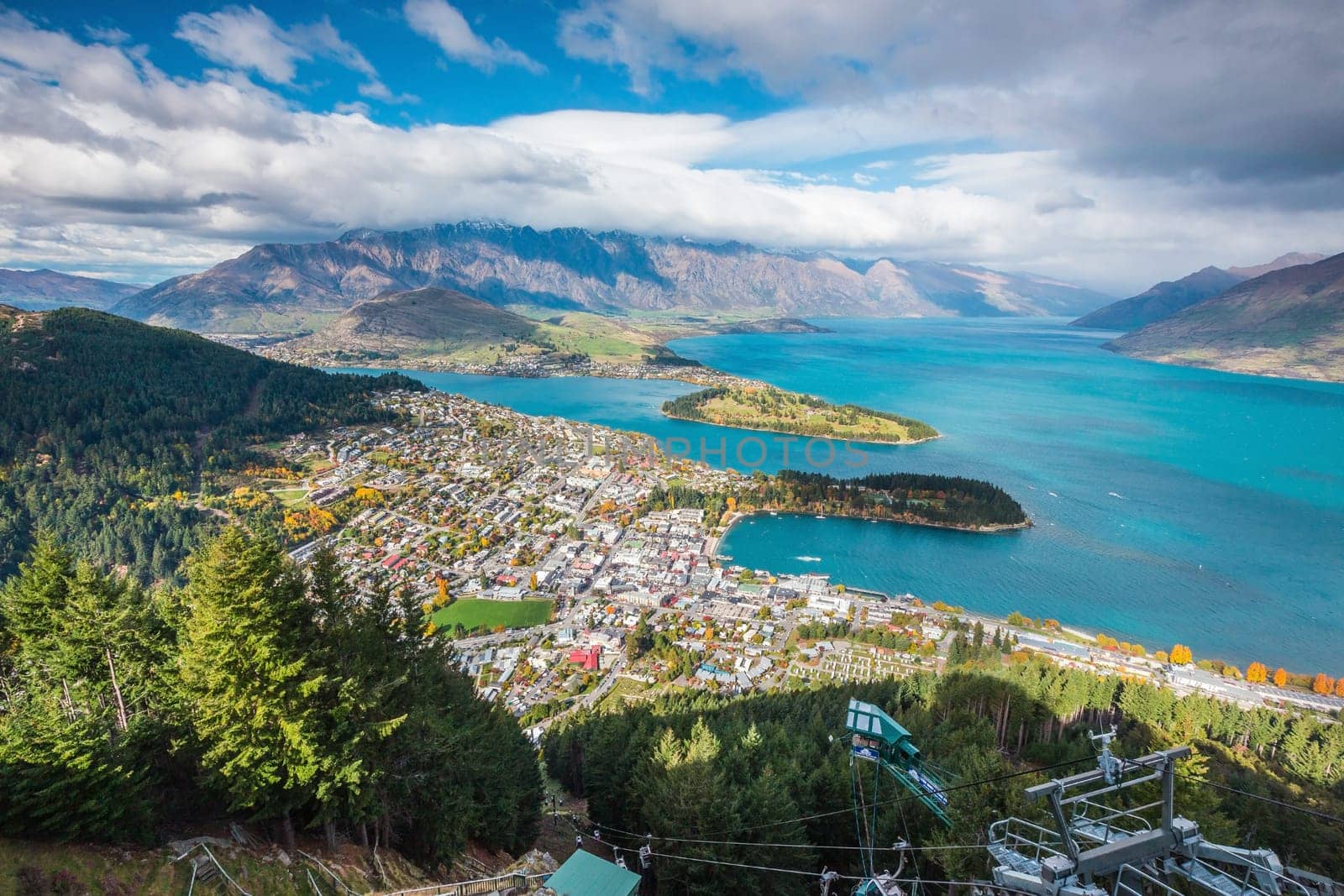 View of Queenstown and The Remarkables, Queenstown New Zealand