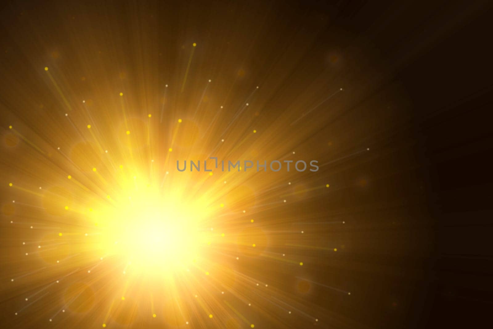 Yellow abstract lighting with dark background