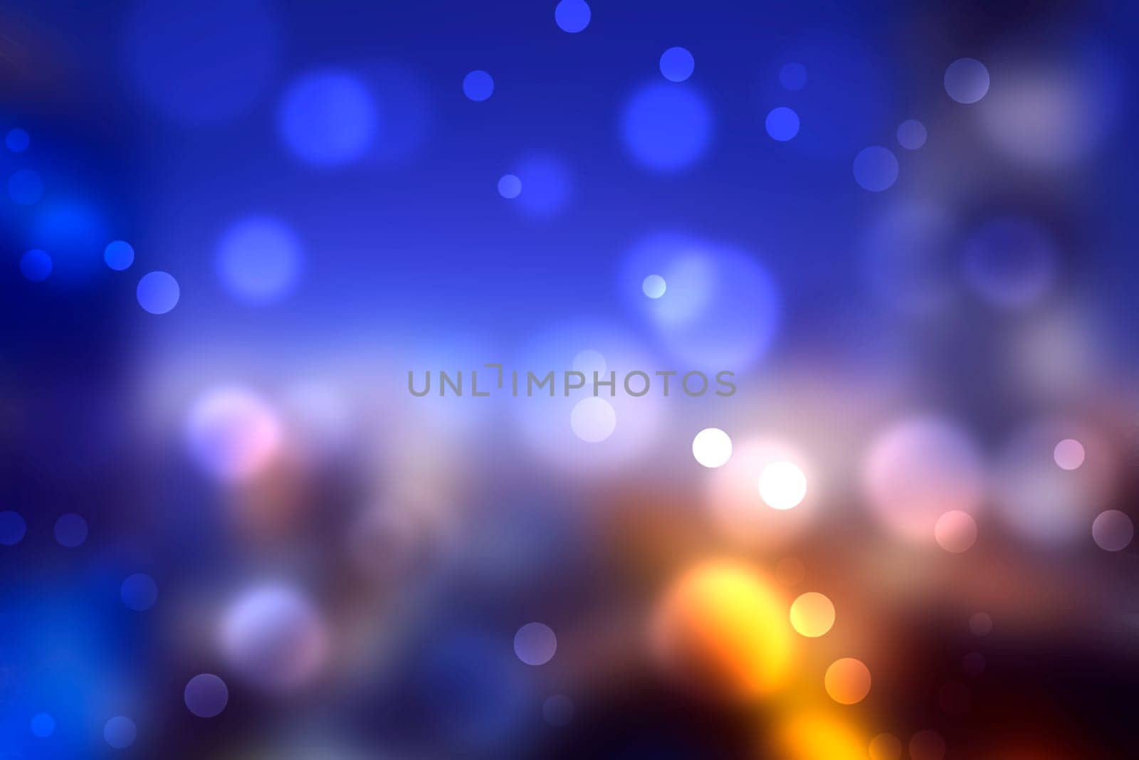 Blurred colorful bokeh from urban lights for background