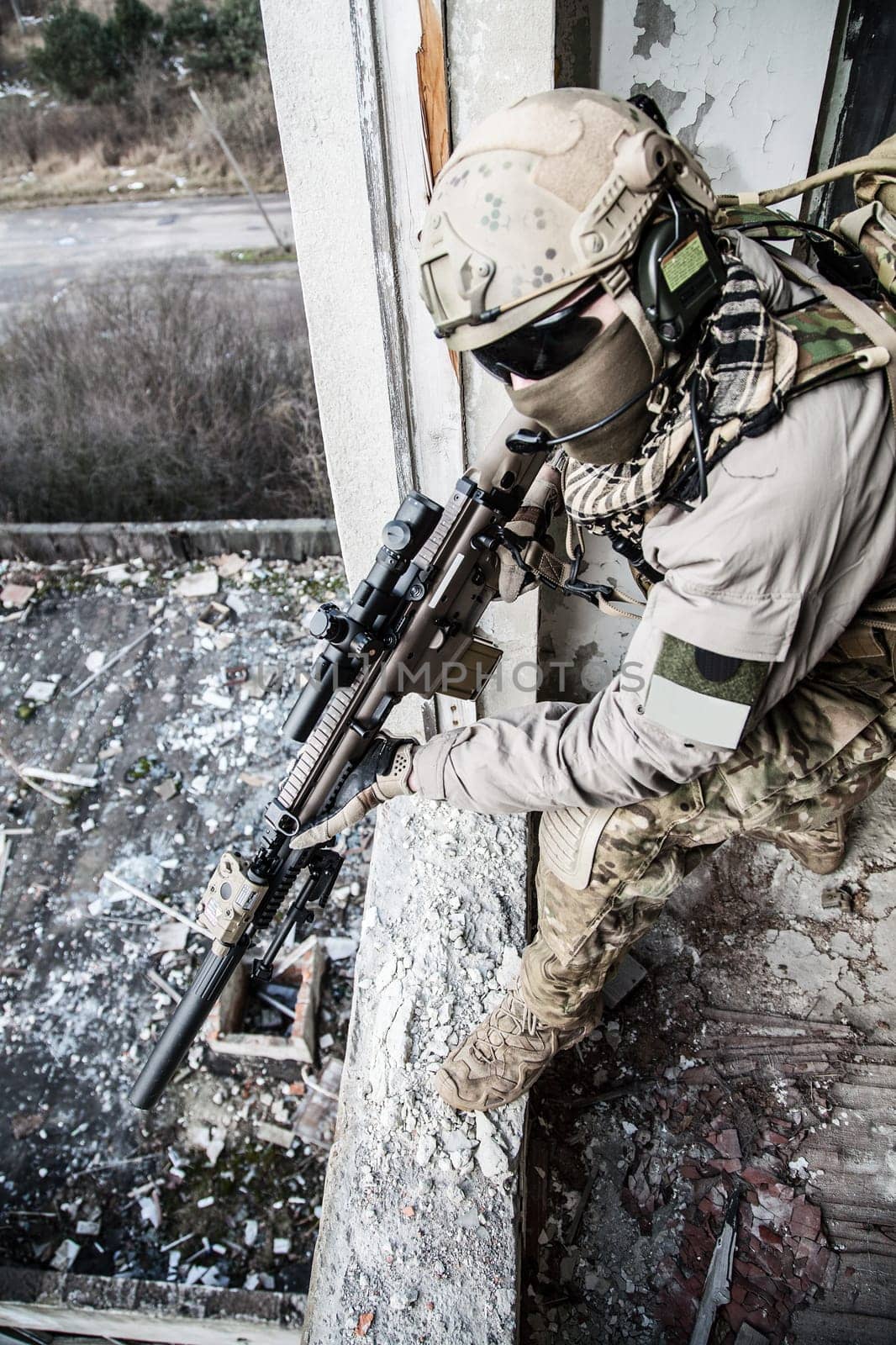 United States Army ranger during the military operation
