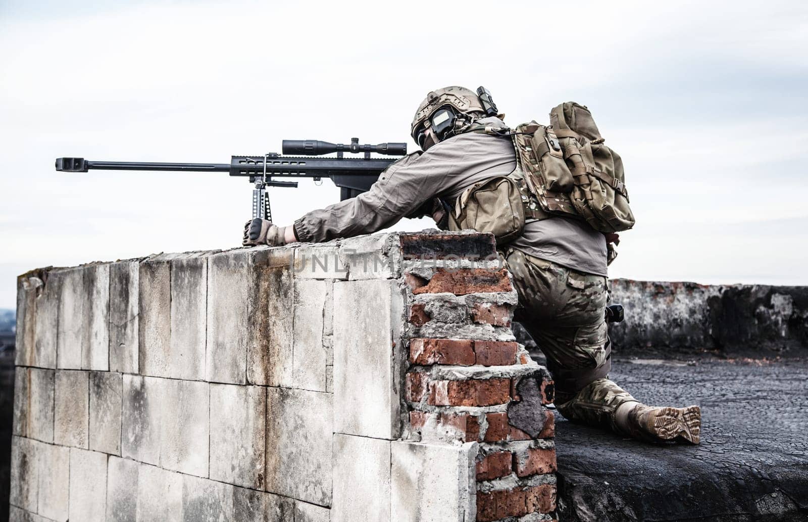 U.S. Army sniper during the military operation