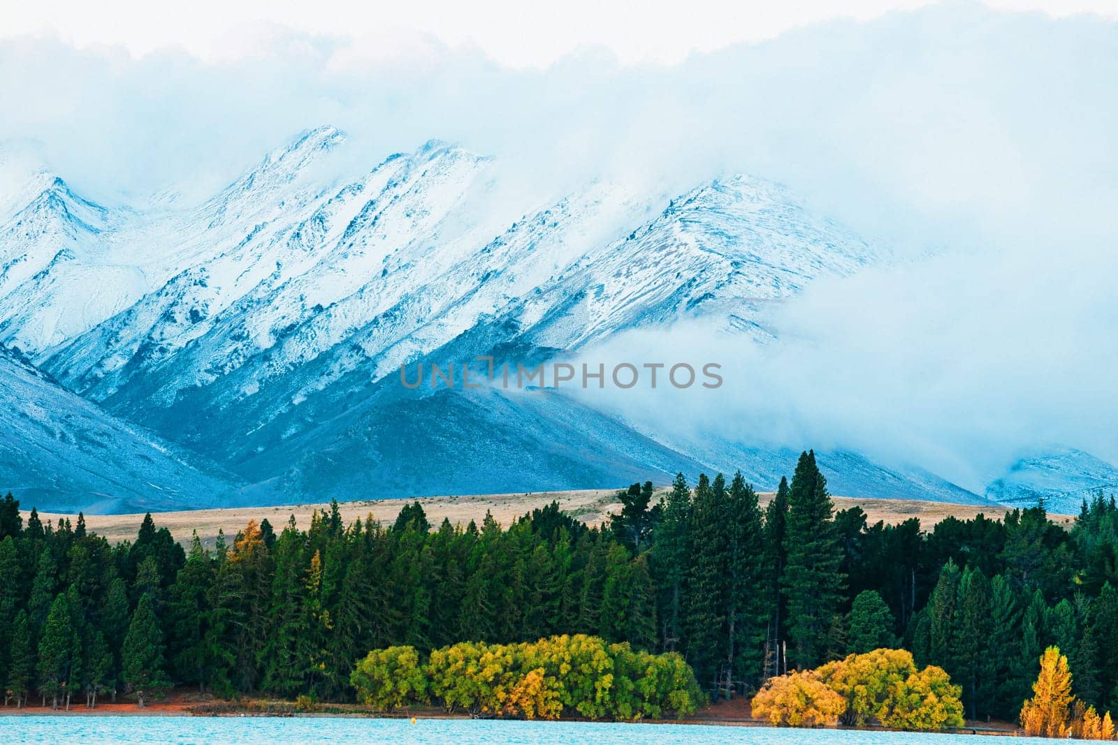 amazing landscapes viewed from Tekapo observatory, New Zealand