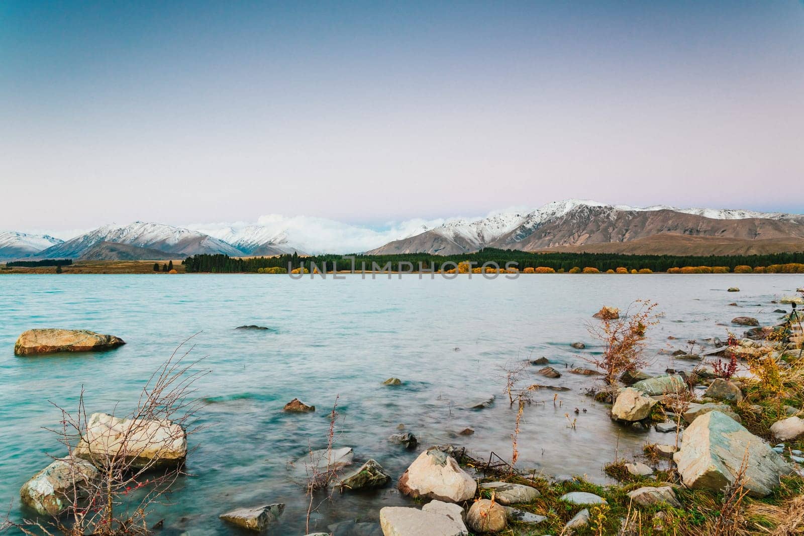 amazing landscapes viewed from Tekapo observatory, New Zealand