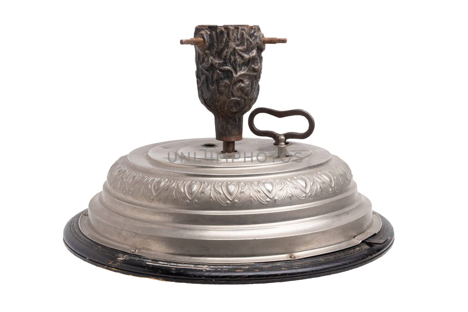 Music boxes. Antique music box with two christmas songs. Christmas tree stand with mechanical music box. Christmas tree music box.