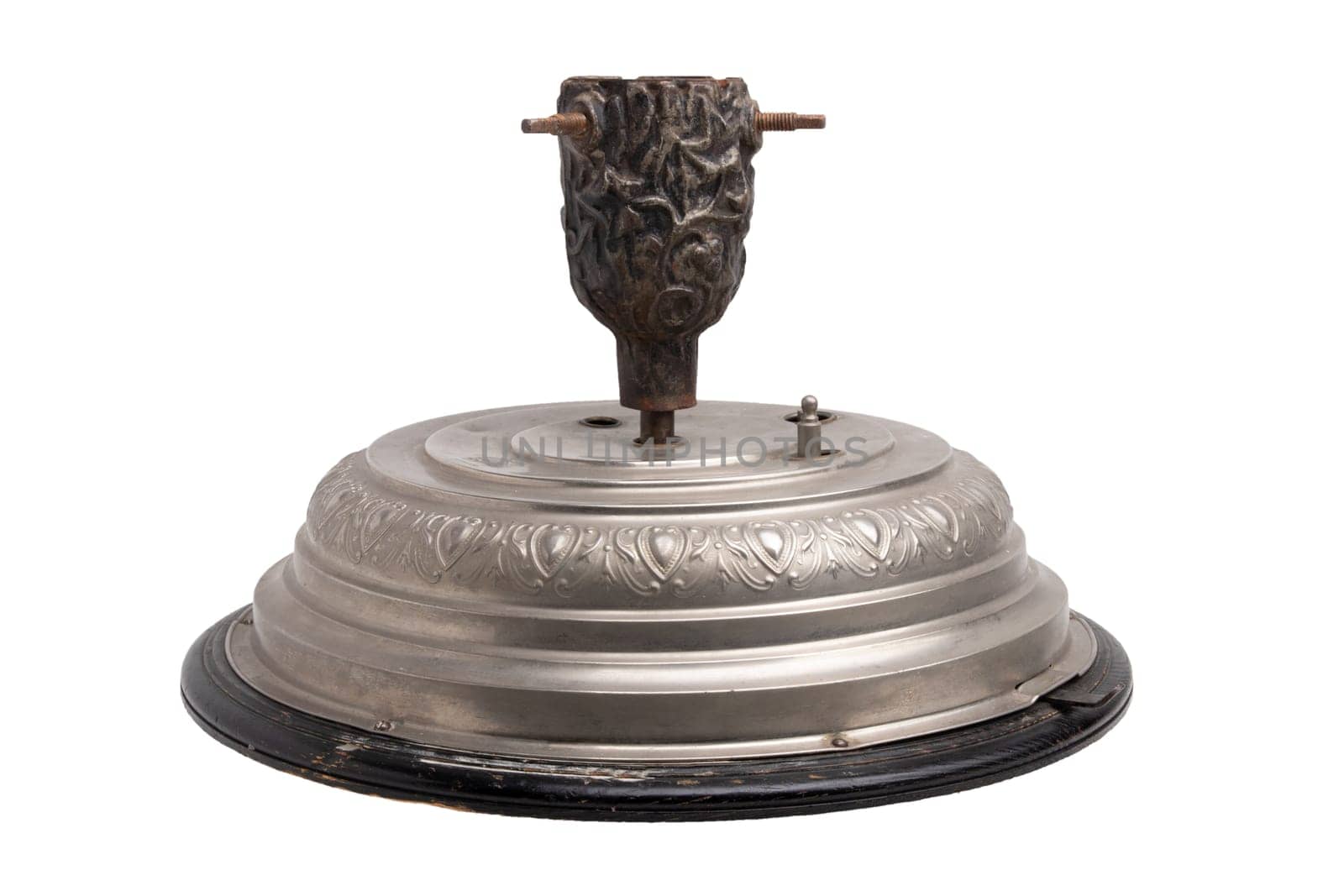 Music boxes. Antique music box with two christmas songs. Christmas tree stand with mechanical music box. Christmas tree music box.