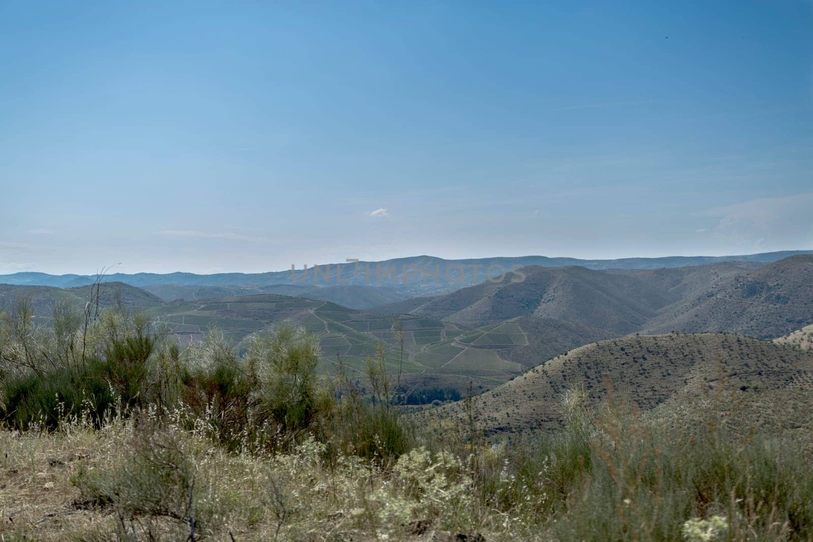 Wide panoranic view of the Coa River Valley in Northern Portugal