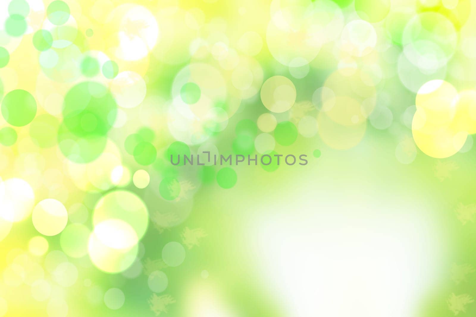 abstract colorful gradient yellow green bokeh lights background texture.
