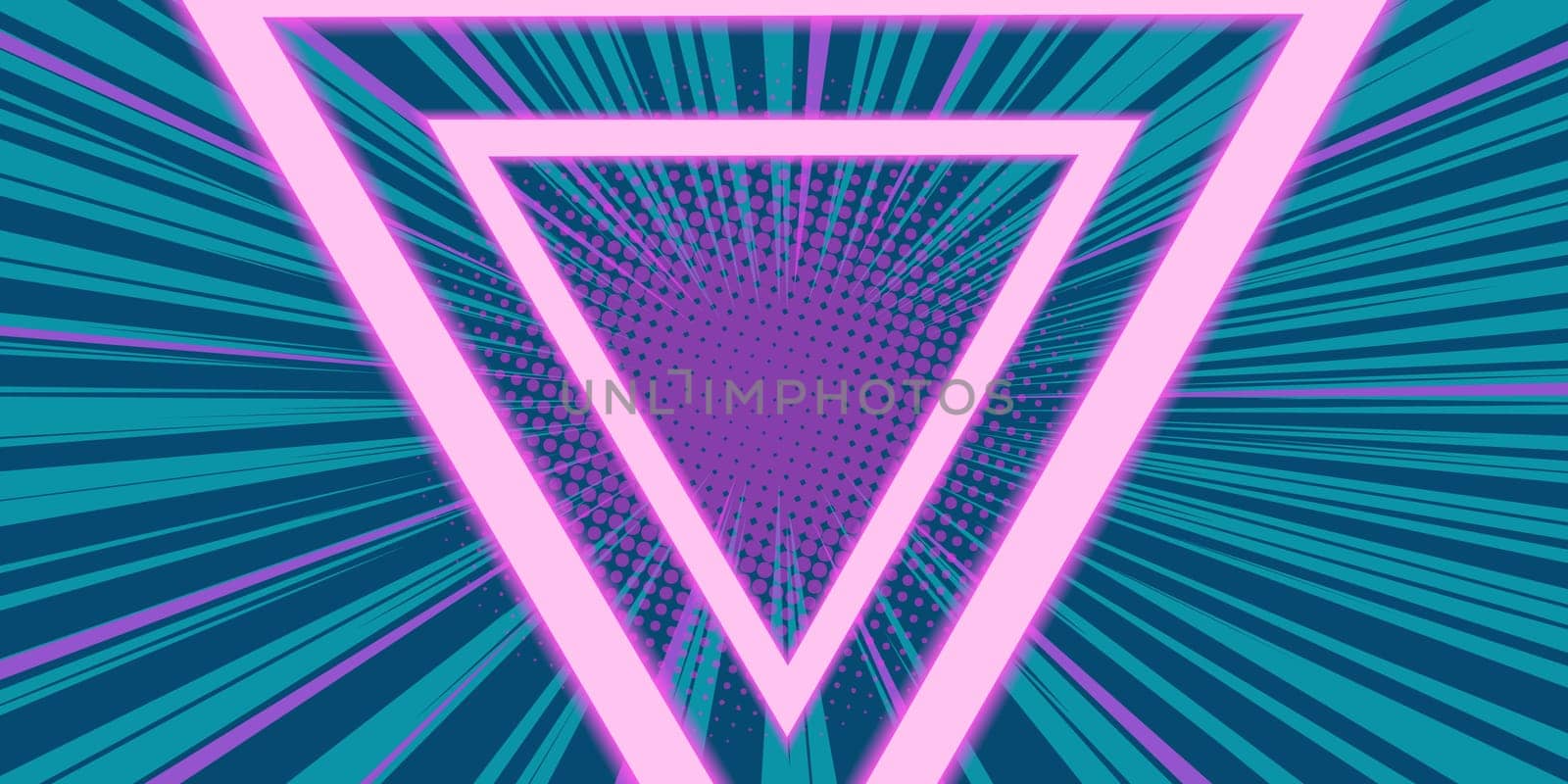 triangle techno background. Pop art retro vector illustration vintage kitsch