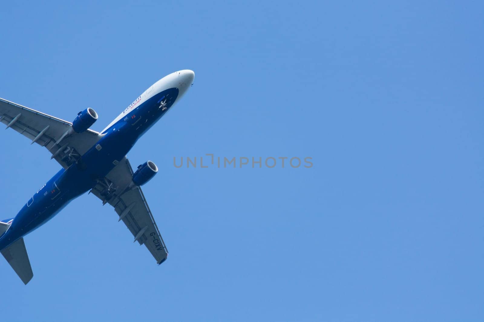 RATINGEN, NRW, GERMANY - AUGUST 28, 2018:.Passenger plane landing on the Dusseldorf airport