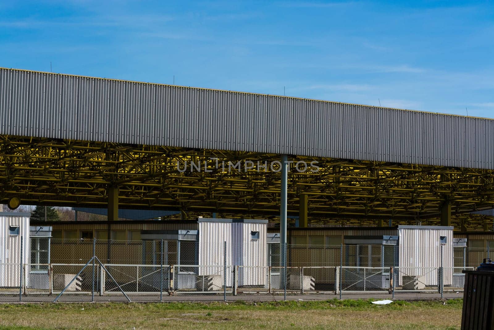 HELMSTEDT-MARIENBORN, GERMANY - MARCH 25, 2017: Historic border crossing museum between West and East Germany in Saxony-Anhalt.