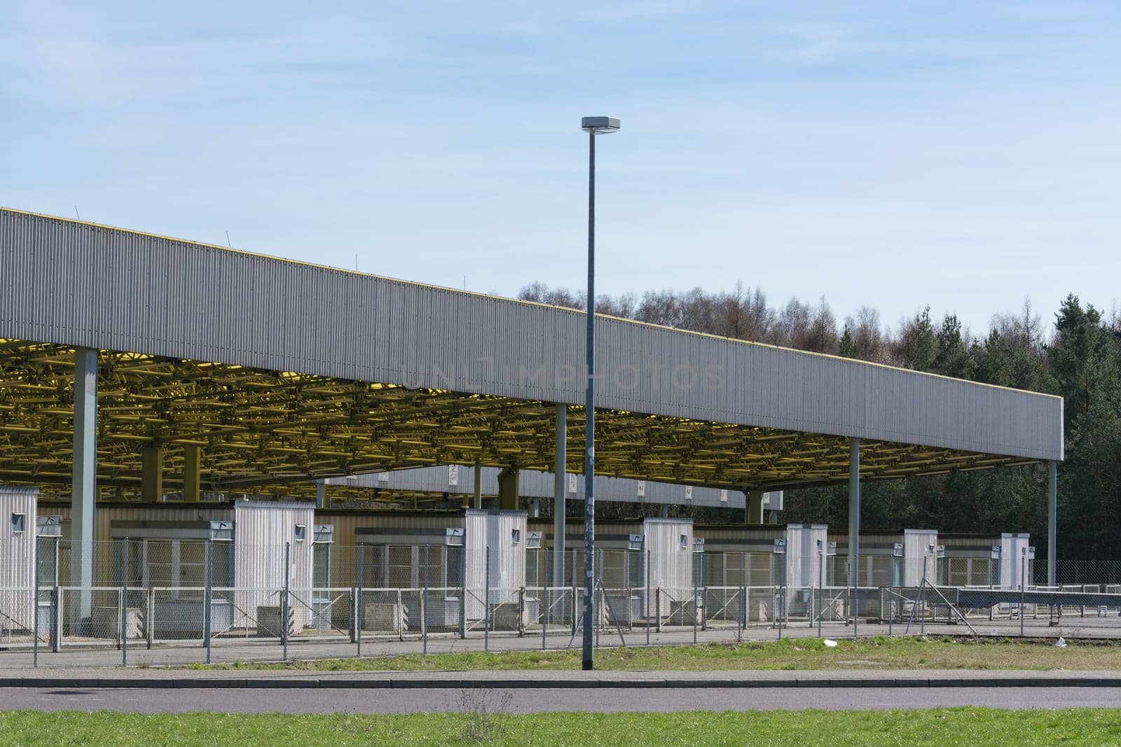 HELMSTEDT-MARIENBORN, GERMANY - MARCH 25, 2017: Historic border crossing museum between West and East Germany in Saxony-Anhalt.