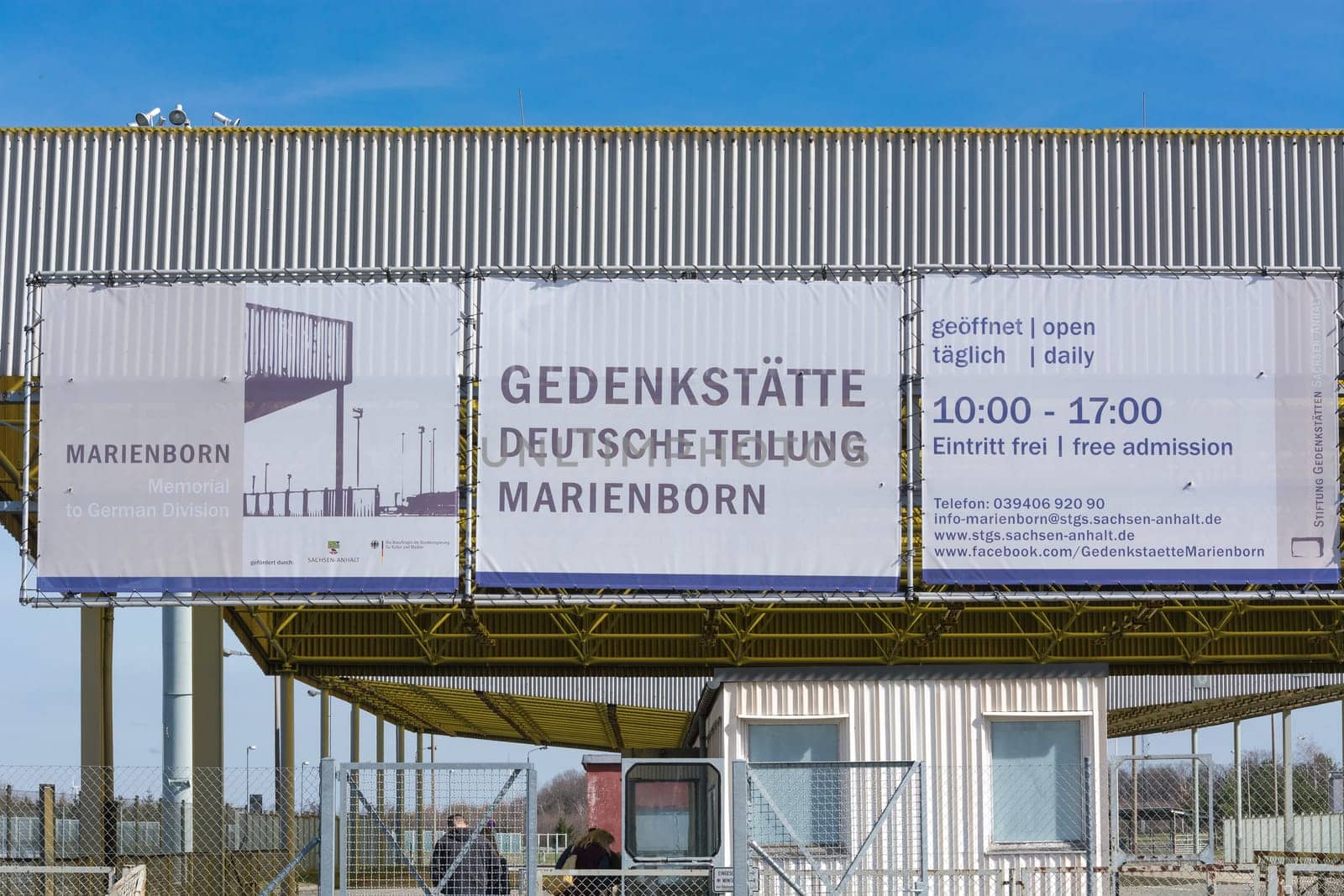 HELMSTEDT-MARIENBORN, GERMANY - MARCH 25, 2017: Historic border crossing museum between West and East Germany in Saxony-Anhalt.