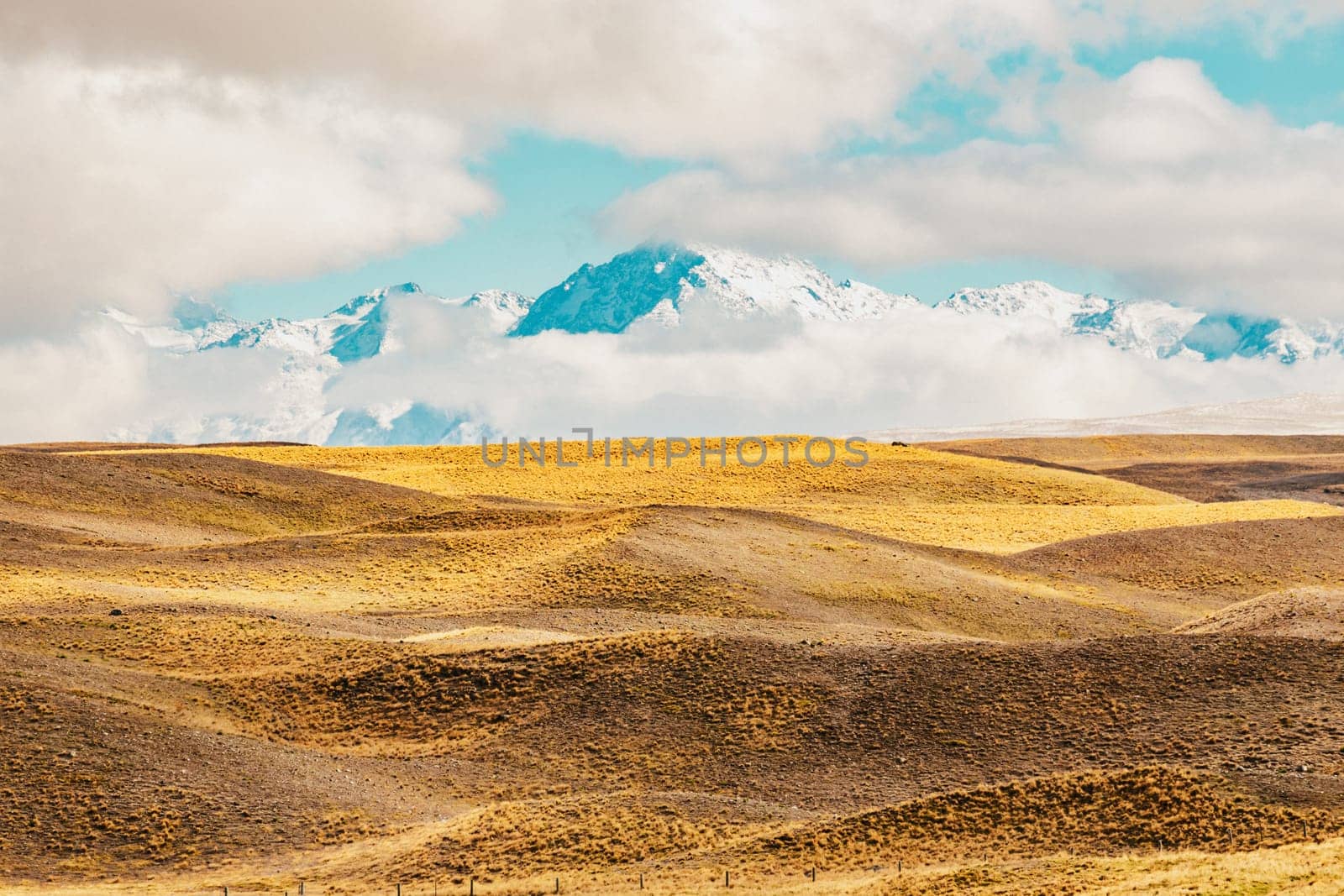 New Zealand scenic mountain landscape shot at Mount Cook National Park daytime