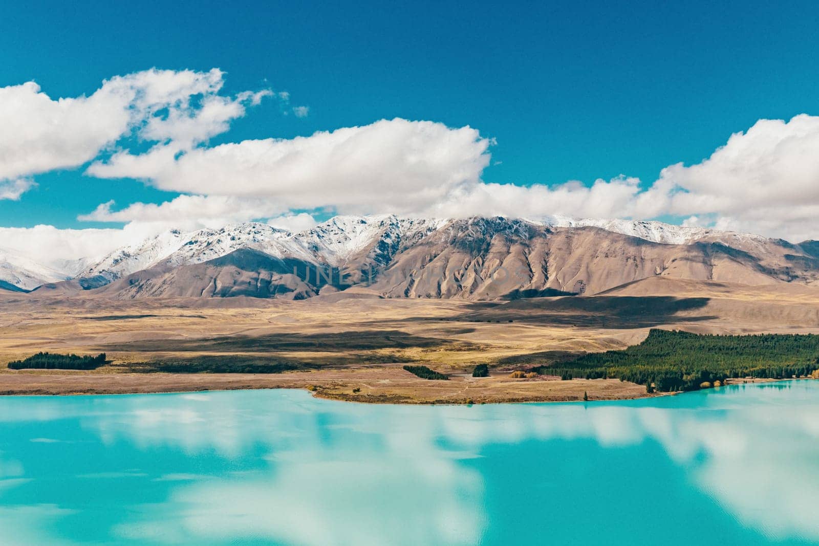amazing landscapes viewed from Tekapo observatory, New Zealand