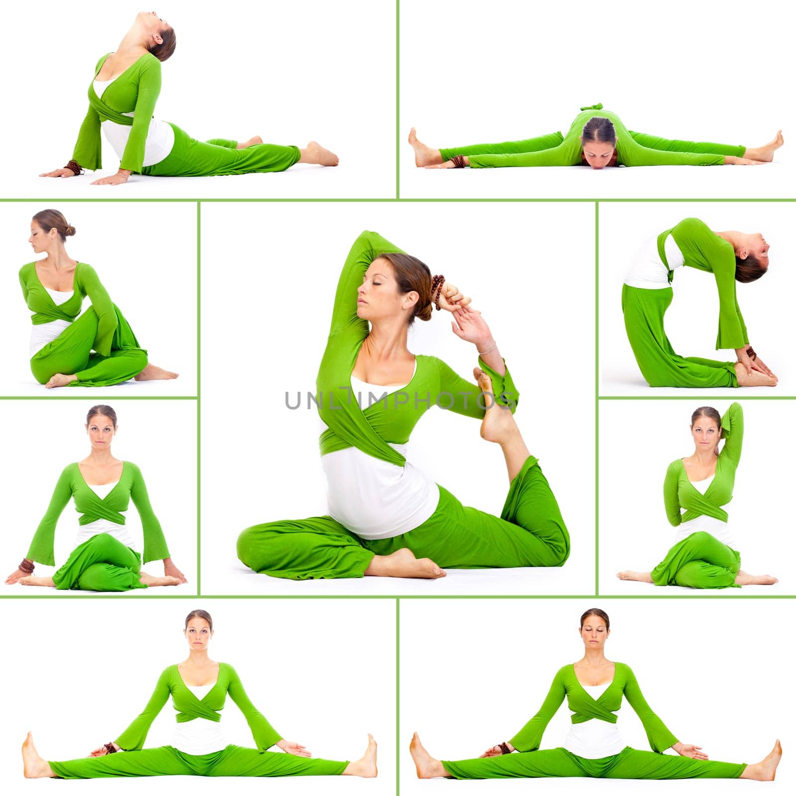 Pretty woman doing yoga