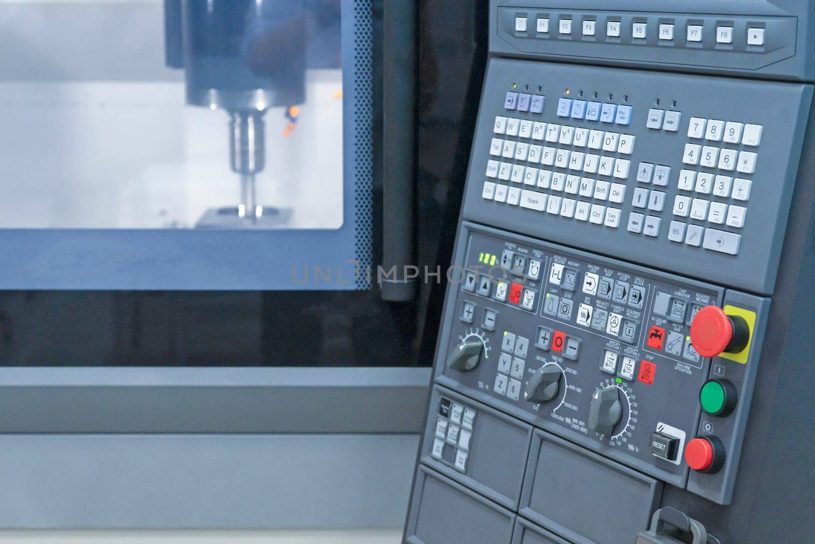 CNC machine center panel control milling in ndustry