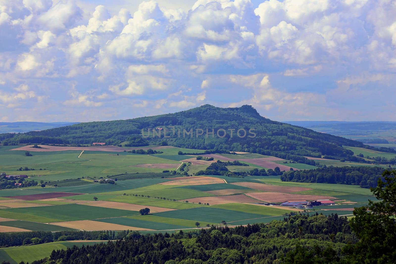 The former volcano Hohenstoffeln in Hegau