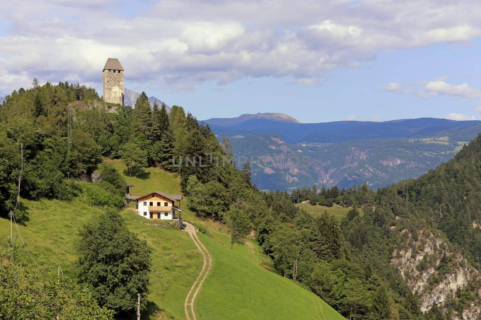 Eschenlohe Castle near Sankt Pankraz or San Pancrazio in the South Tyrolean Ultental