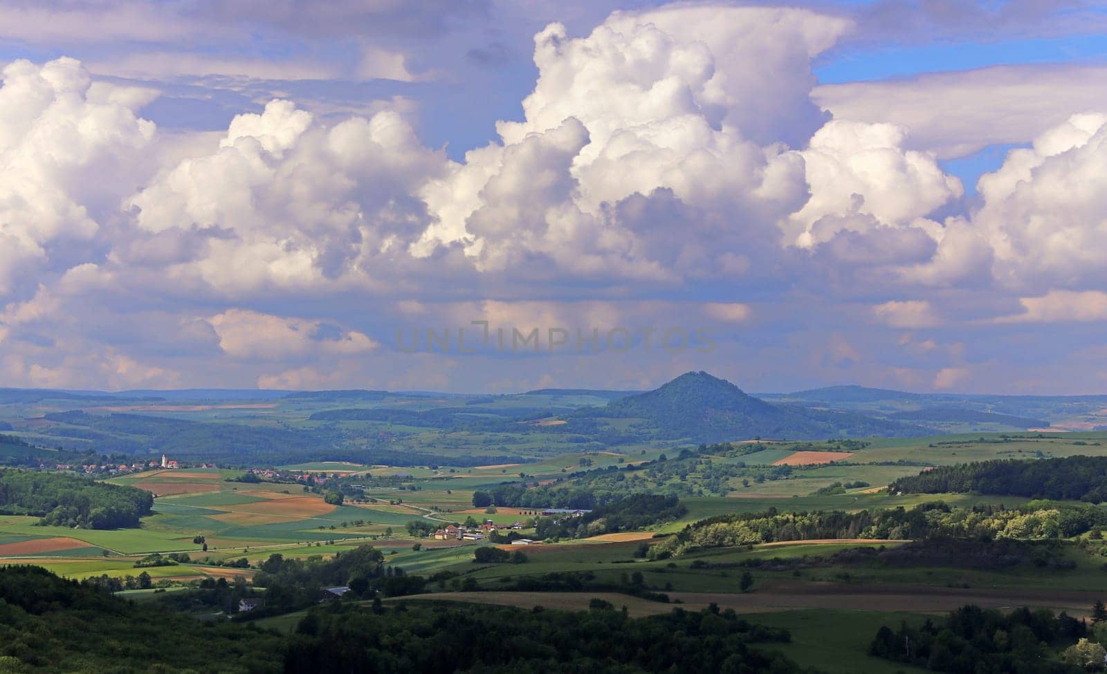 The extinct volcano Hohenhewen im Hegau