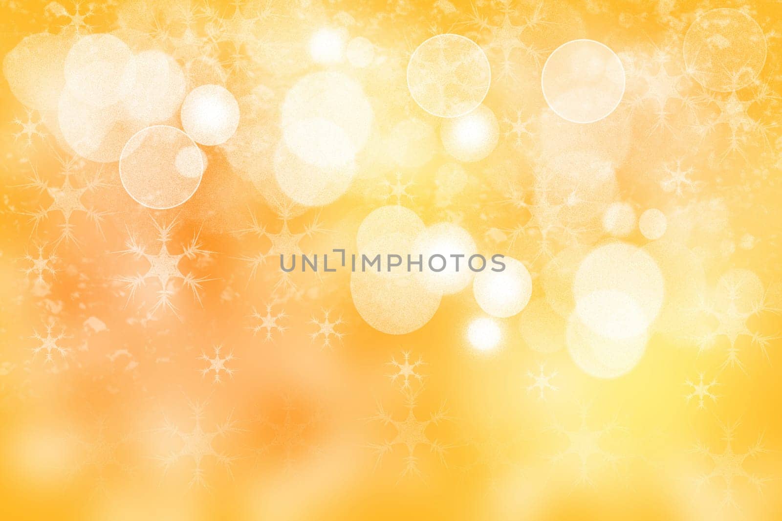 Christmas golden background. Beautiful abstract golden festive bokeh background with glitter sparkle white blurred circles and Christmas lights. Concept Christmas, Happy New Year and other holidays. Card concept.