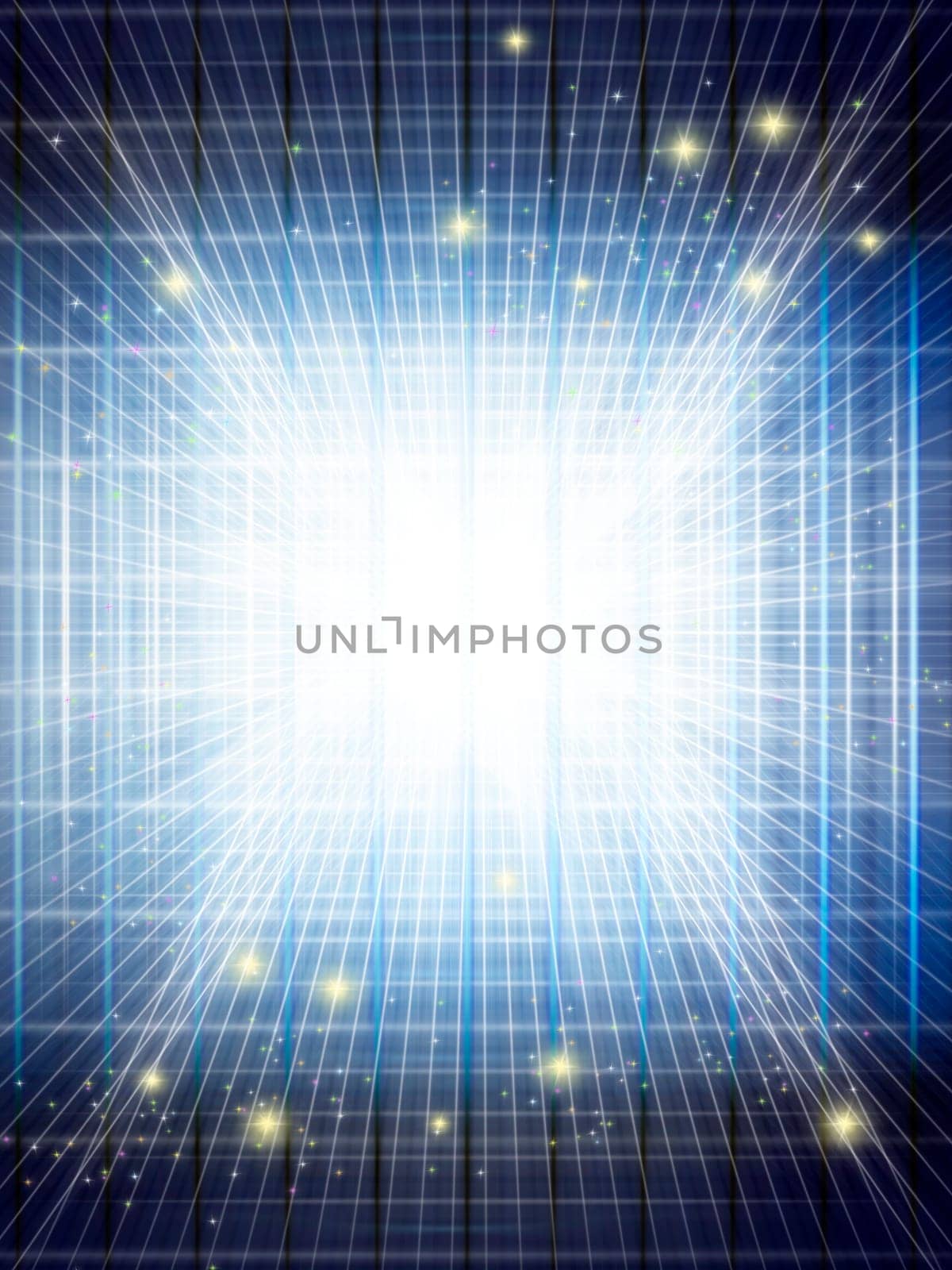 Abstract background of technology concept with glowing structural blue light manipulation