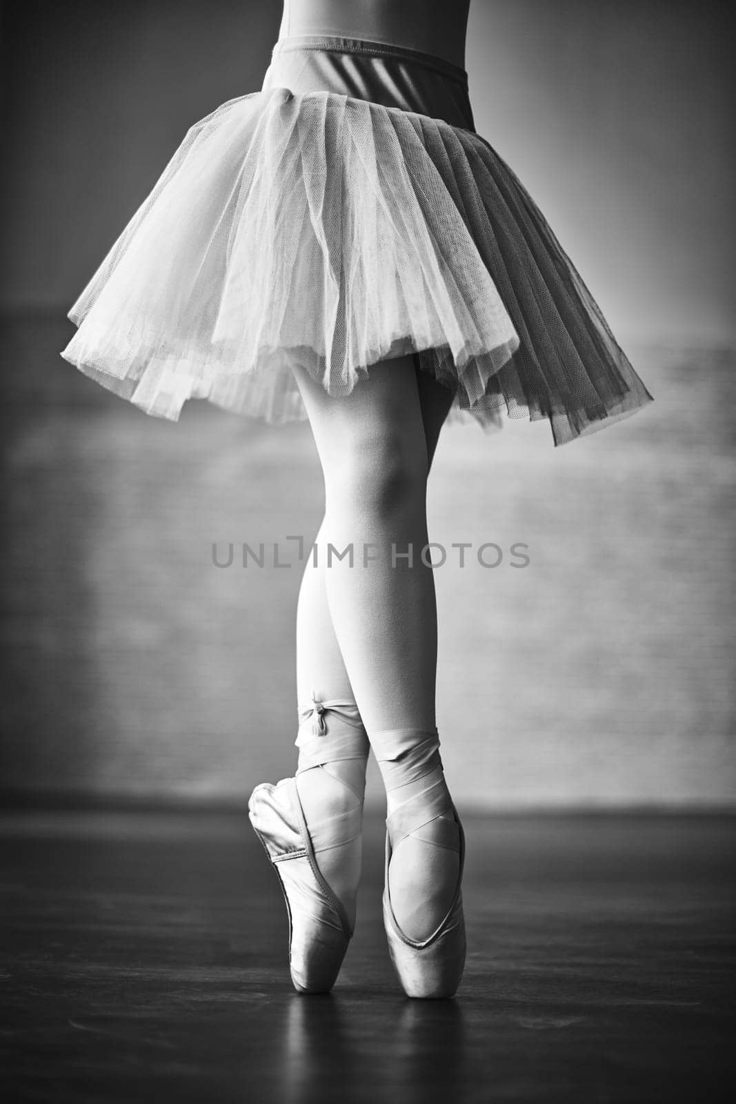 Lower part of dancing ballerina