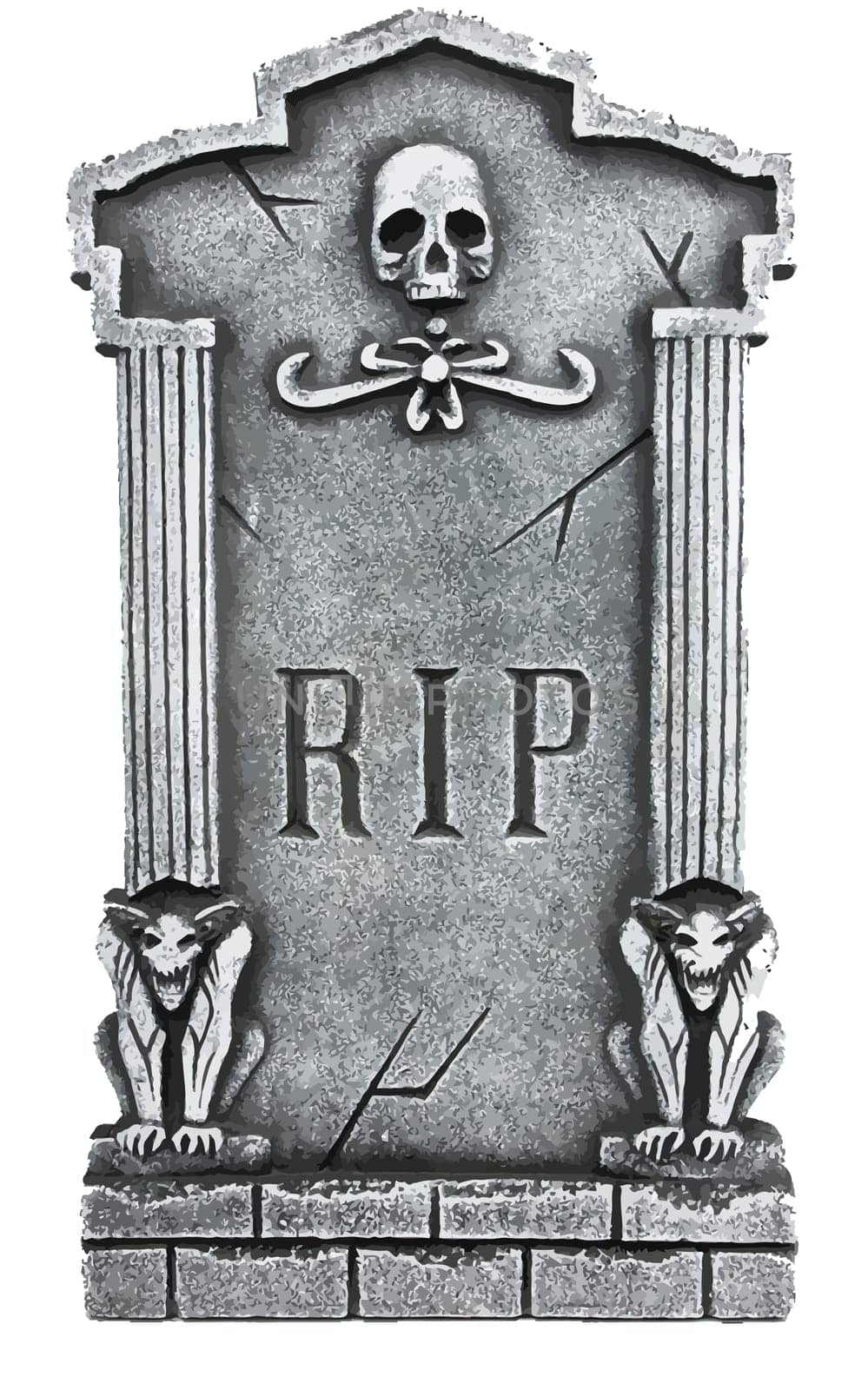 rip tomb grave cemetery halloween rest in peace illustration