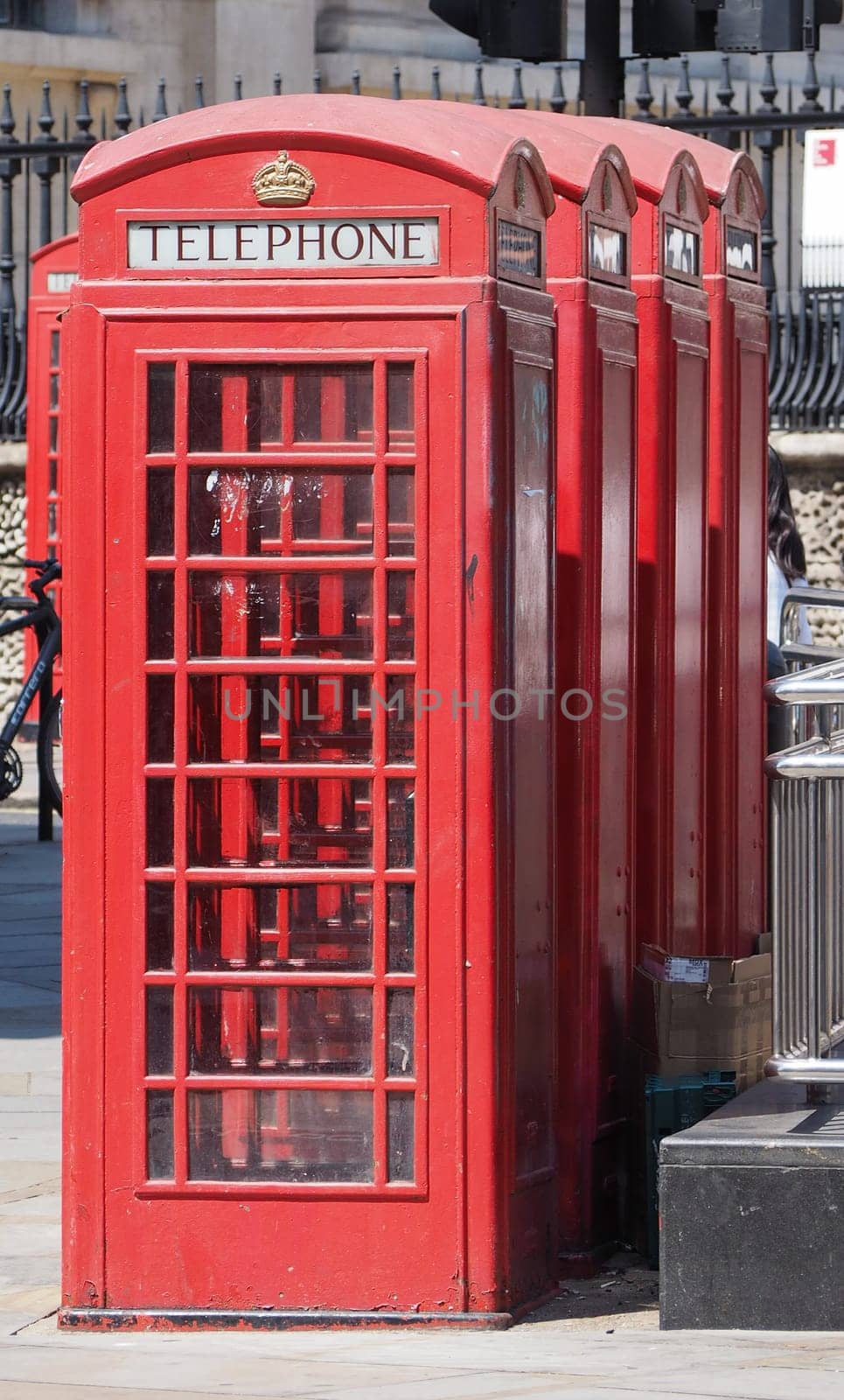 LONDON, UK - CIRCA JUNE 2018: Traditional red telephone box