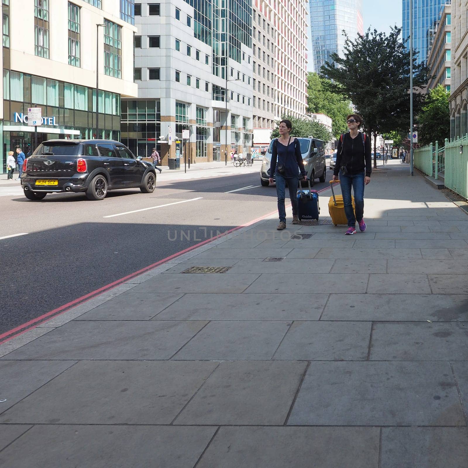LONDON, UK - CIRCA JUNE 2018: people in London city centre