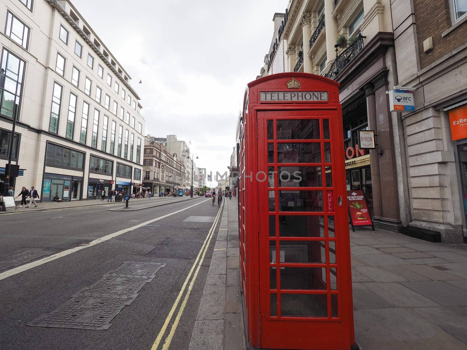 LONDON, UK - CIRCA JUNE 2018: Traditional red telephone box