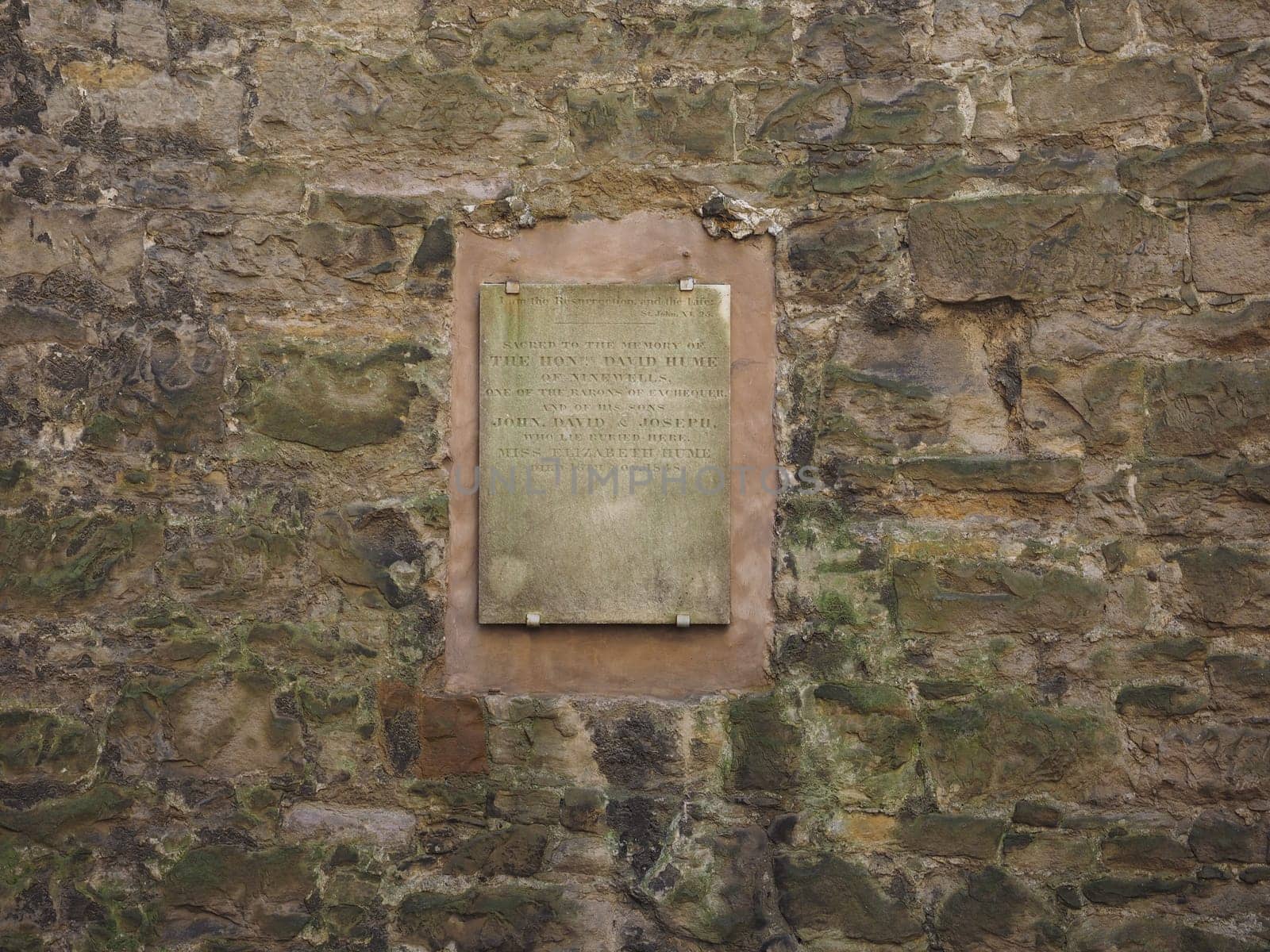 EDINBURGH, UK - CIRCA JUNE 2018: Mausoleum of philosopher David Hume at Old Calton Burial Ground