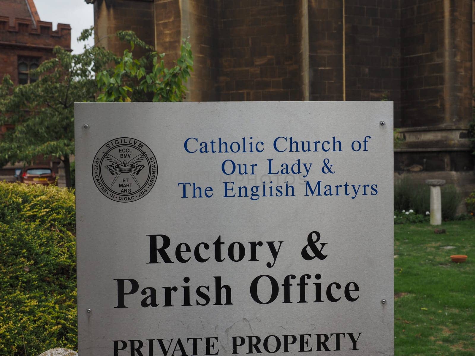 CAMBRIDGE, UK - CIRCA OCTOBER 2018: Catholic church of Our Lady and the English Martyrs